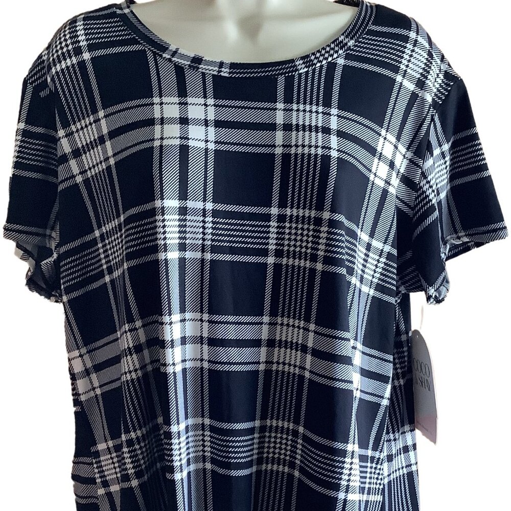NWT Coco & Shay  Black/White Blouse Size: 3XL
